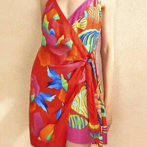 FARM Rio Mixed Ombre Chita Scarf Mini Dress XL NWT